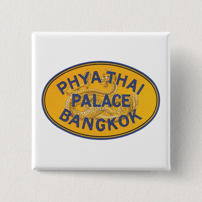 Phya Thai Palace Bangkok 15 Cm Square Badge (Front)