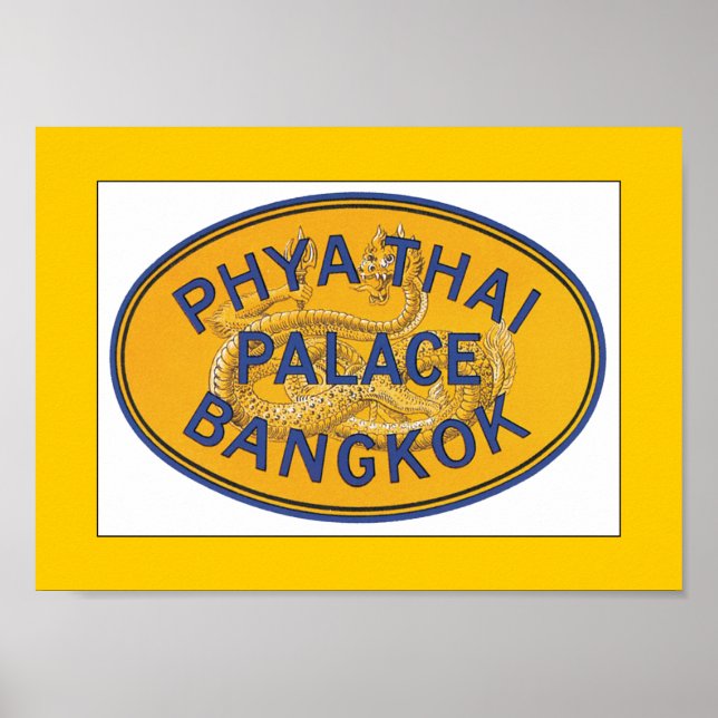 Phya Thai Palace Bangkok (border) Poster (Front)