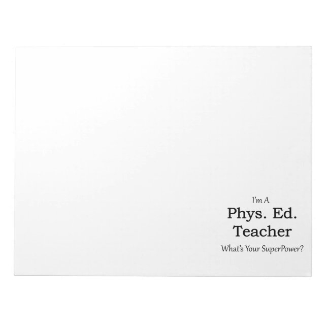 Phys. Ed. Teacher Notepad (Front)