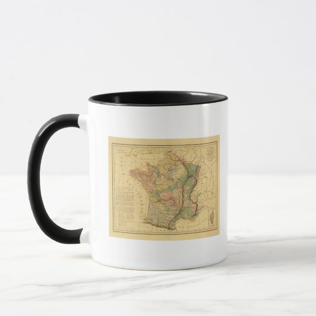 Physical and mineralogical map of France Mug (Left)