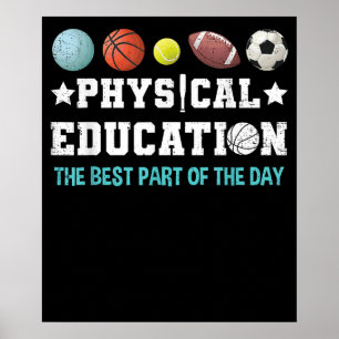 Physical Education PE Teacher Strong School Poster