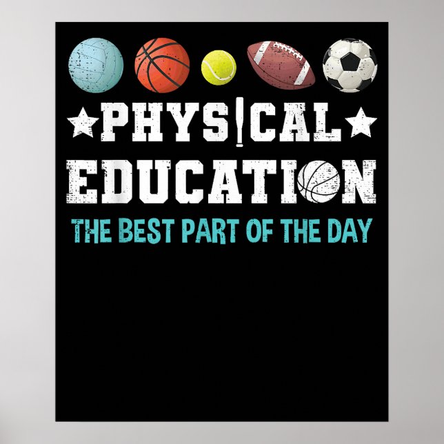 Physical Education PE Teacher Strong School Poster (Front)