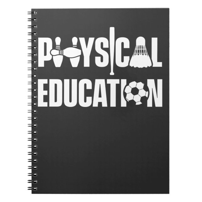 Physical Education Teacher Basketball Soccer Notebook (Front)