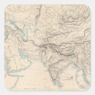 Physical Europe & Asia Square Sticker