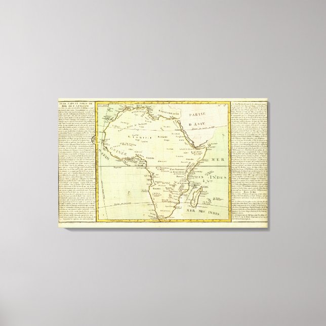 Physical map of Africa Canvas Print (Front)