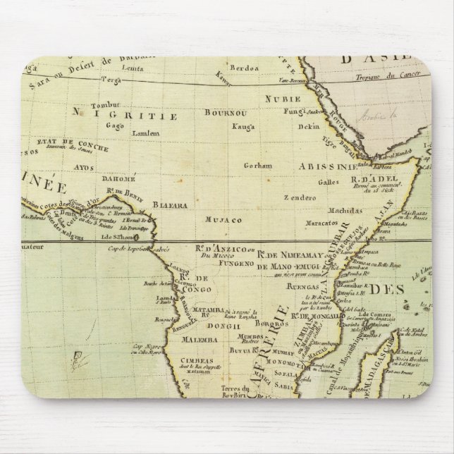 Physical map of Africa Mouse Pad (Front)