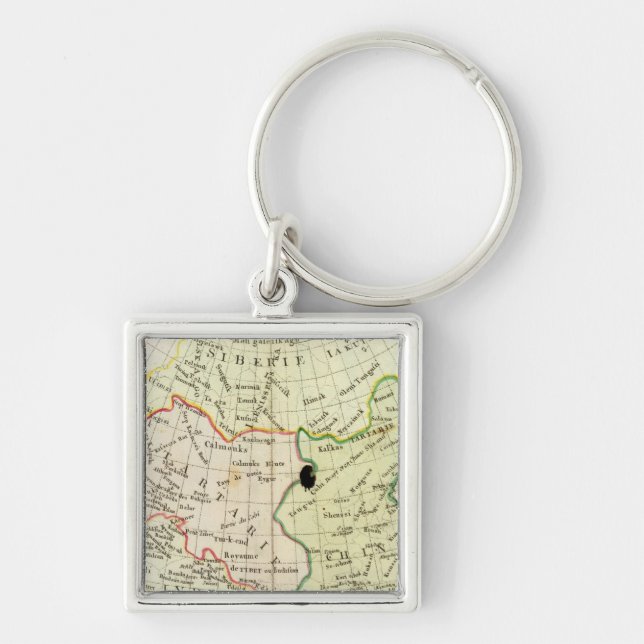 Physical map of Asia Key Ring (Front)