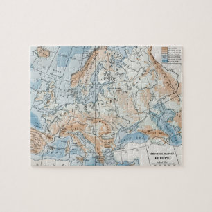 Physical Map of Europe (1916) Jigsaw Puzzle