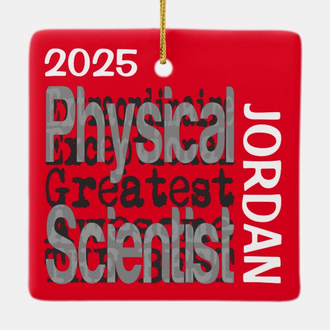 Physical Scientist Extraordinaire CUSTOM Ceramic Ornament (Back)