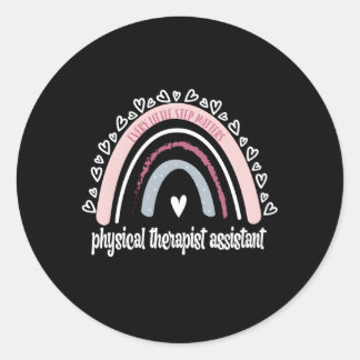 Physical Therapist Assistant Rainbow Pta Physical  Classic Round Sticker