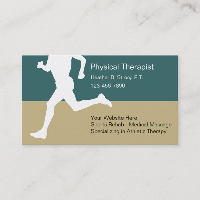 Physical Therapist Business Cards (Front)