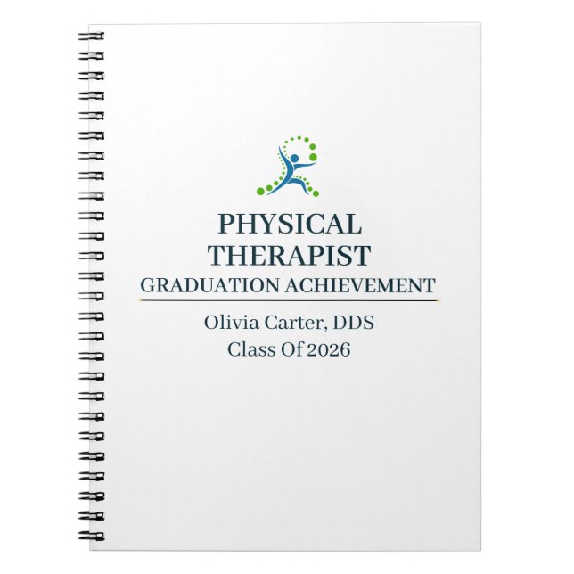 Physical Therapist Custom Name Since Year Notebook (Front)