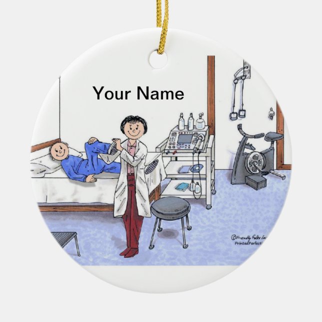 Physical Therapist - Female Ceramic Tree Decoration (Front)