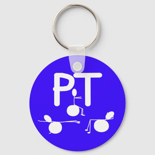 Physical Therapist Gifts Unique Graphics Key Ring (Front)