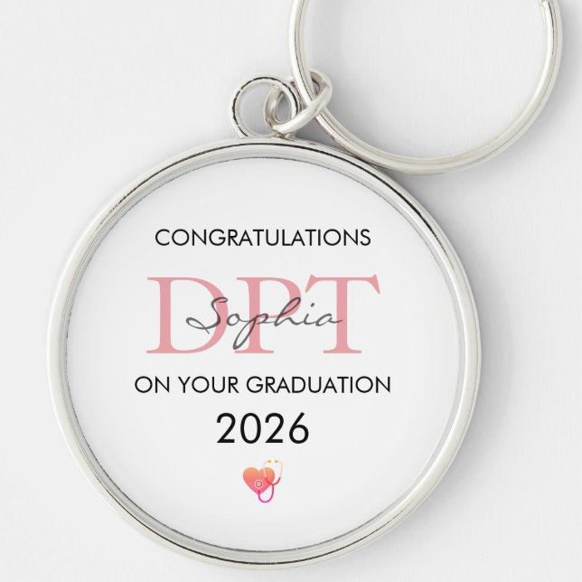 Physical Therapist Graduation Personalised Class o Key Ring (Front)