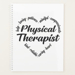 Physical Therapist Heart Word Cloud Planner