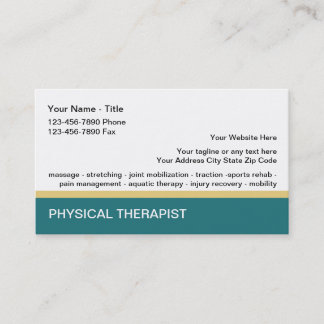 Physical Therapist Modern Simple Business Cards