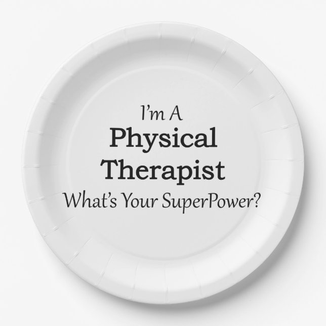 Physical Therapist Paper Plate (Front)