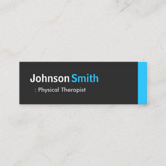 Physical Therapist - Personal Aqua Blue Mini Business Card
