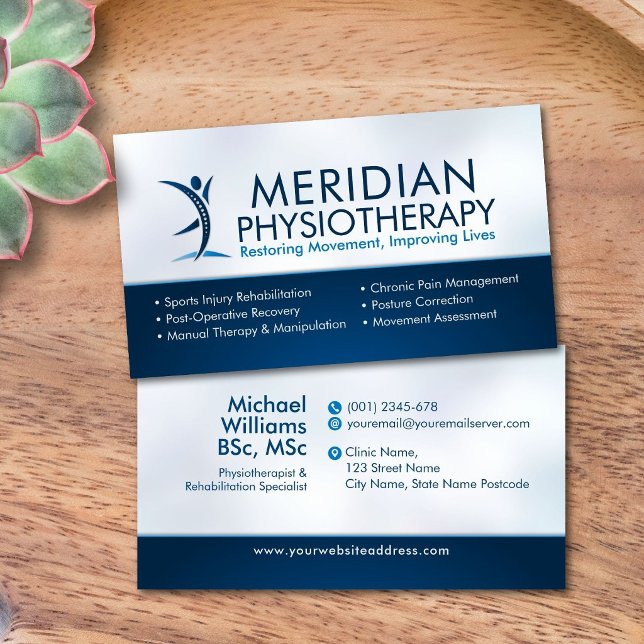 Physical therapist - Physiotherapy  Business Card (Creator Uploaded)