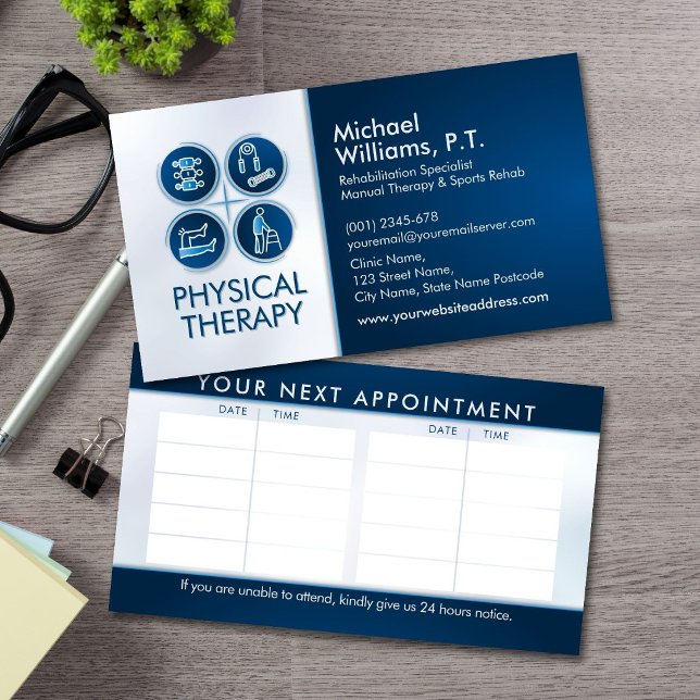 Physical therapist - Physiotherapy  Business Card (Creator Uploaded)