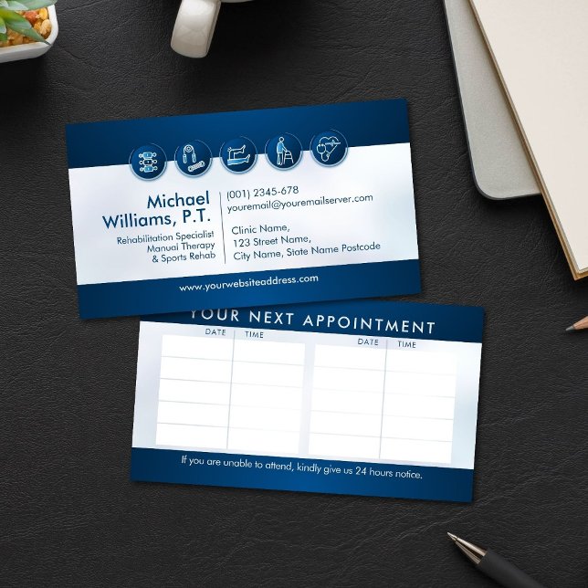 Physical therapist - Physiotherapy  Business Card (Creator Uploaded)