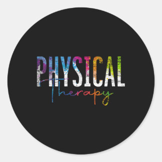 Physical Therapist Pt Exercise Colourful Physical  Classic Round Sticker