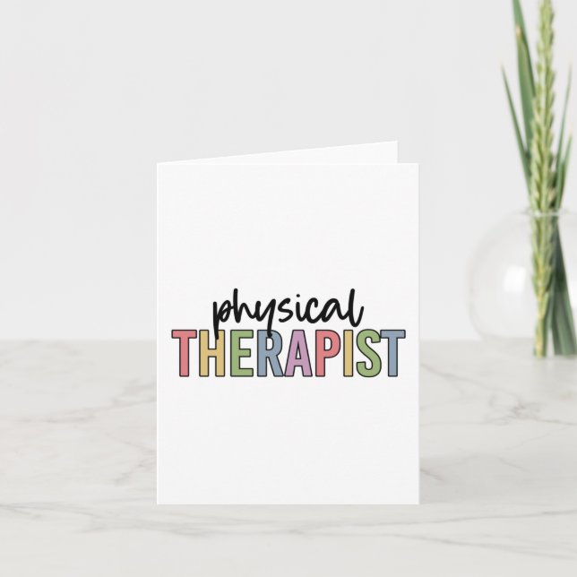 Physical Therapist PT Graduate Physiotherapy Card (Front)