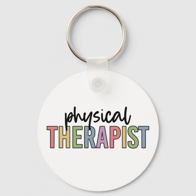 Physical Therapist PT Graduate Physiotherapy Key Ring (Front)