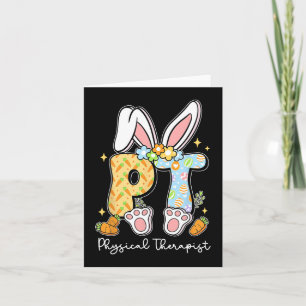 Physical Therapist Pt Physical Therapy Bunny Easte Card
