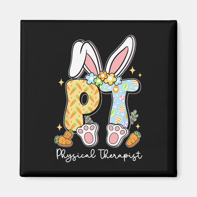 Physical Therapist Pt Physical Therapy Bunny Easte Magnet (Front)
