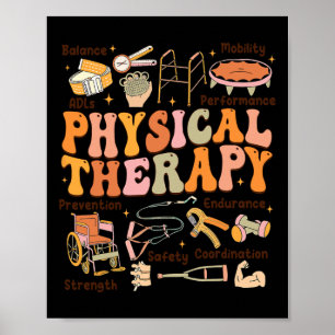 Physical Therapist Pt Pta Fall Thanksgiving Physic Poster