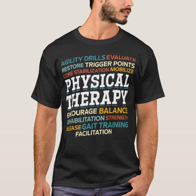 Physical Therapist Pta Exercise Physical Therapy T-Shirt (Front)