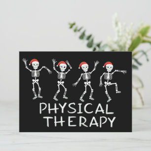 Physical Therapist Skeleton Christmas DPT Student Holiday Card