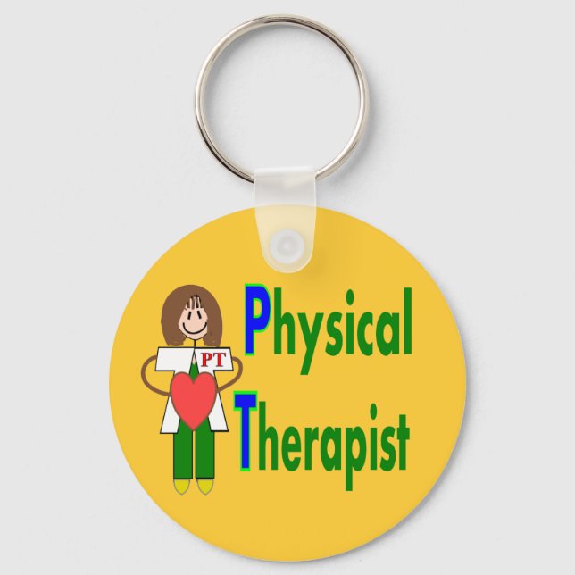 Physical Therapist T-shirts and Gifts Key Ring (Front)