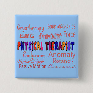 Physical Therapist Terminology Gifts 15 Cm Square Badge