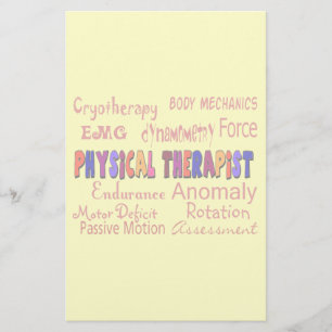 Physical Therapist Terminology Stationary Stationery