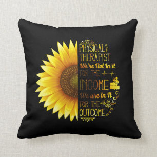 Physical Therapist Therapy Assistant Sunflower Cushion