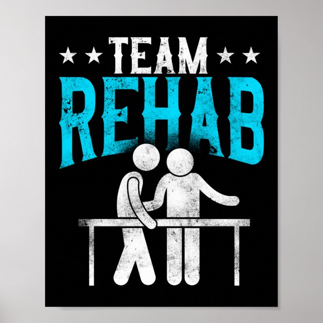 Physical Therapist Therapy Assistant Team Rehab Poster (Front)