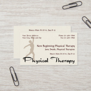 Physical Therapist Therapy Business Cards