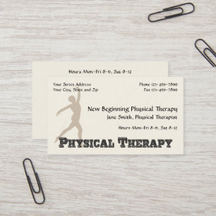 Physical Therapist Therapy Business Cards
