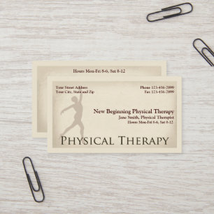 Physical Therapist Therapy Business Cards