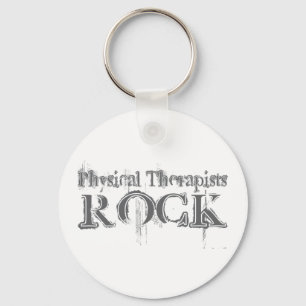 Physical Therapists Rock Key Ring