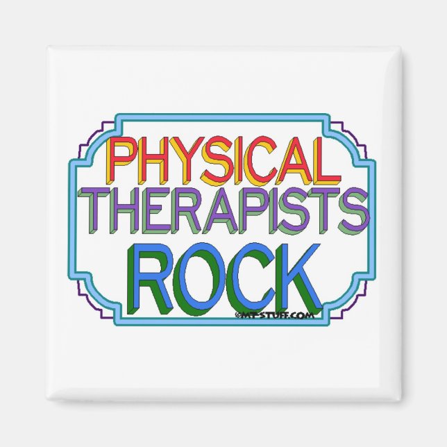 Physical Therapists Rock Magnet (Front)