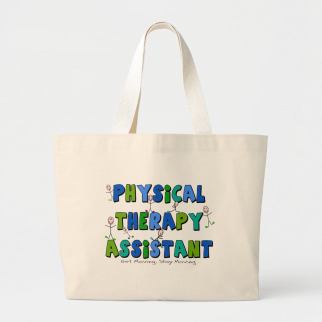 Physical Therapy Assistant Gifts Large Tote Bag (Front)