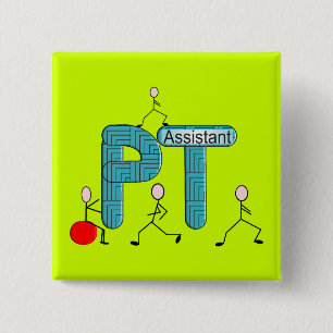 Physical Therapy Assistant Gifts Unique Graphics 15 Cm Square Badge