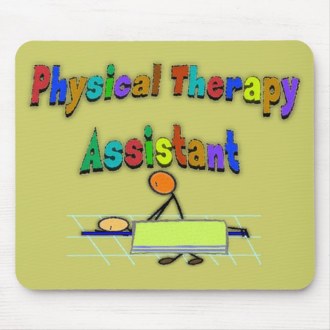 Physical Therapy Assistant--Stick Figure Design Mouse Pad (Front)