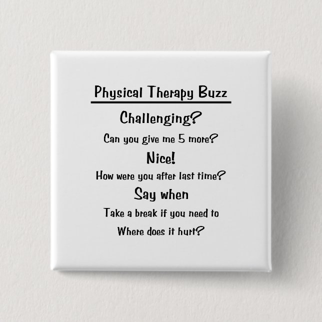 Physical Therapy Buzz Button (Front)