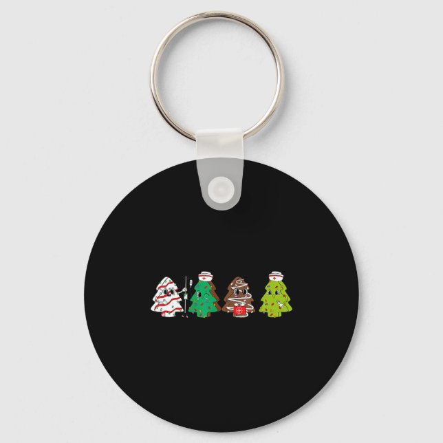 Physical Therapy Christmas Cake Tree Nurse Xmas Pa Key Ring (Front)