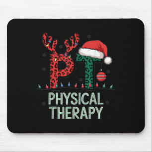 Physical Therapy Christmas Santa Hat Pt Therapist Mouse Pad